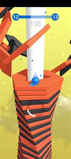 stack ball crash game short, 🎮😴 #stackball #games #viralshorts #stackballsolution