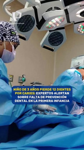 Urgente: Operación de un niño por caries severas