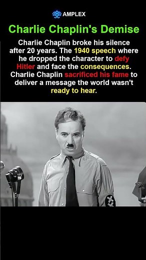 When Charlie Chaplin Delivered the Most Powerful Speech in History 🎬