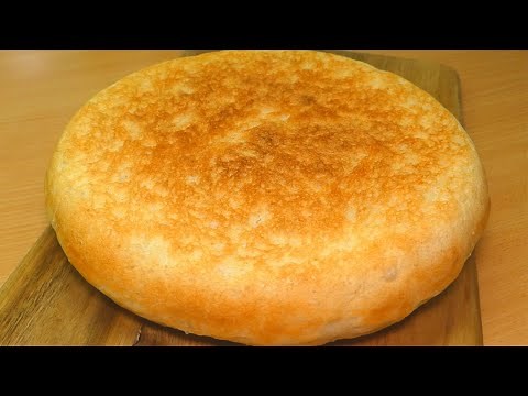 【Super Easy】 Frying Pan Bread (No Oven, No Knead, No Eggs) | No need to touch the dough!