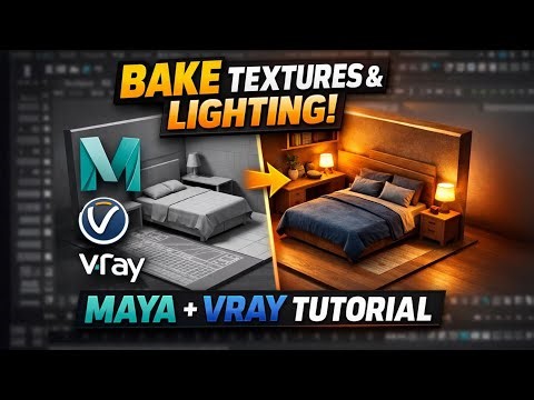 Maya Lighting Bake Tutorial | V-Ray Texture & Light Baking