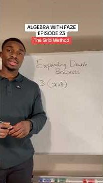 Ep.23- expanding double brackets using the grid method #maths #algebra #algebrawithfaze