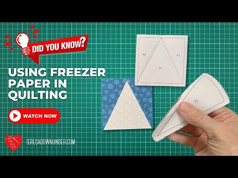 Using freezer paper in quilting - essential technique
