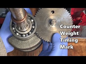 Briggs and Stratton L-Head Counterweight Timing - Crankshaft Gear Timing Mark Covered by Bearing
