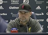 Liverpool manager Jurgen Klopp reacts to Harvey Elliott's ankle injury