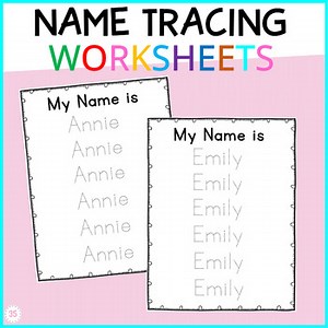 Printable Name Tracing Worksheets, Editable Name Tracing Activity, Worksheets