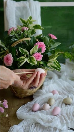 Arranjo floral de Páscoa