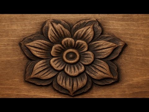 Wood Art Flower Carving | Unique Handmade Wood Design