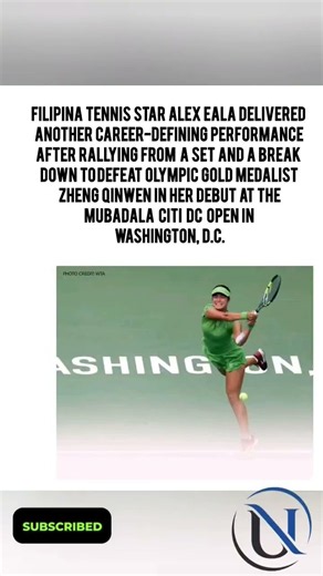 FILIPINA TENNIS STAR ALEX EALA DELIVERED ANOTHER CAREER-DEFINING #shorts #viral #fyp