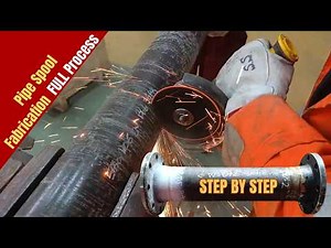 Pipe Spool Fabrication FULL Process | Cutting, Beveling, Fit Up & Welding.