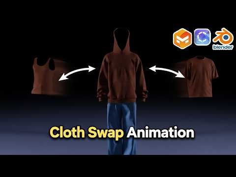 How I Made Clothes Swap on One Outfit in Blender & Clo3D (Smooth Transition Tutorial)
