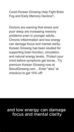 Could Korean Ginseng Help Fight Brain Fog