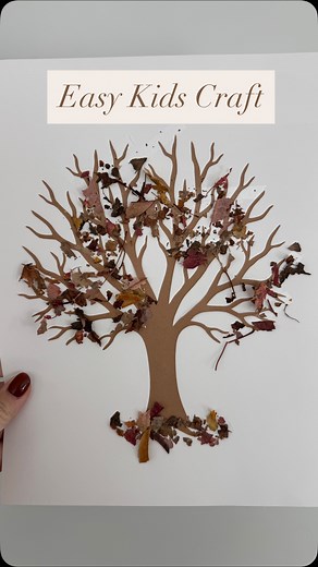 Here is another easy fall kids craft, that would be a perfect Thanksgiving craft. And it uses up some of those fun fall leaves. You could go on a fall walk to collect the leaves and come home and do this fun craft. If you want the free tree SVG, let me know or you could just print one yourself and skip the cutting. Easy kids craft, fall kids craft, thanksgiving craft for kids, thanksgiving craft | The Price Adventure