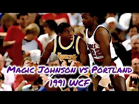 Magic Johnson vs Portland Trail Blazers: 1991 WCF (Playoffs Series Highlights)