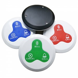 [Hot Item] Service Press Button for Restaurant Services with Call Bill Cancel Ultra-Thin