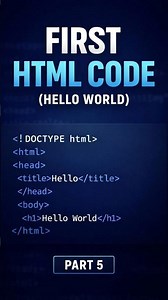 First HTML Code | Hello World | Part 5