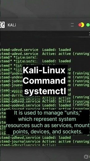 kali linux systemctl command explained in 13 sec 🔥 linux file system learn linux