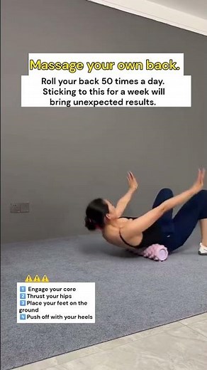 Massage Your Back at Home Daily | Roll Your Back 50 Times for Better Posture & Relief #weightloss