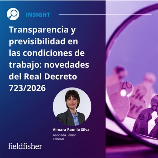 #fieldfisher #laboral #employmentlaw #rrhh #recursoshumanos #compliancelaboral #transparencialaboral #trabajo #legalupdate #fieldfisher #employmentlaw #hr #humanresources #workplacecompliance… | Fieldfisher Spain
