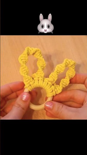 Greifring Makramee Osterhasen Ohren 👶🏻 Macrame Easter Bunny Ears 🐰 BABY TEETHER