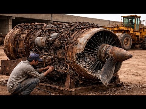 Completely Damaged Loader Engine Restoration | Rusty Engine Repair & Full Rebuild Process