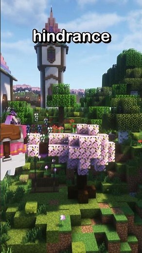 I Built a Cherry Blossom Tree Swing in Minecraft!