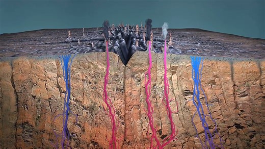 Underwater volcano unleashes unseen giant creatures