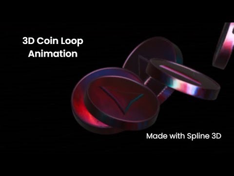 3D Coin Animation Loop (Spline 3D)