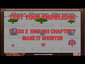 CLASS 2 ENGLISH CHAPTER 7 MAKE IT SHORTER