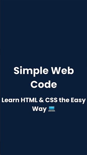 Simple Web Code | Daily HTML + CSS Projects | Learn • Build • Repeat 🚀