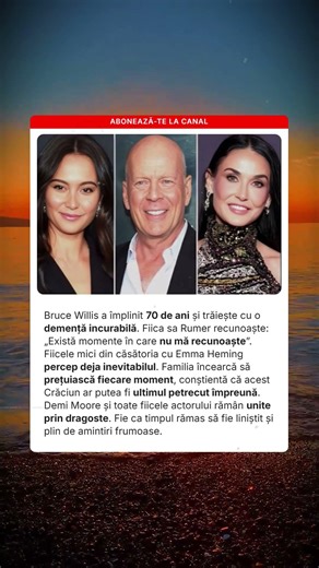 Bruce Willis Demență Familie Unită Crăciun