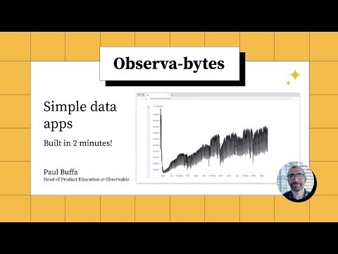 How to build data apps in 2 minutes with Observable