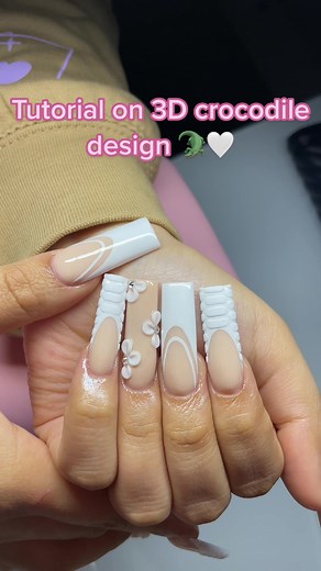 3D Crocodile Nail Design Tutorial
