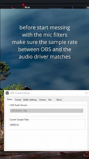 OBS audio sample rate settings