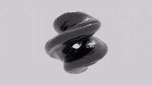 Abstract spinning unusual 3D liquid figure, seamless loop. Design. Spiral shaped unusual rotating object transforming and rippling | Premium Stock Video Footage