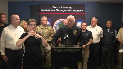 South Carolina Gov. Henry McMaster gives update on storm preps
