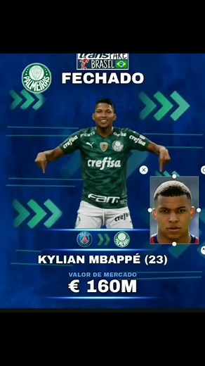 Negócio fechado 🤝Após desistência de Real Madrid Mbappe fecha contrato de 3 anos com Palmeiras.