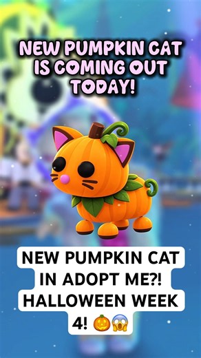 NEW PUMPKIN CAT IN ADOPT ME?! HALLOWEEN WEEK 4! 🎃😱 #market_adopt #adoptme #viral