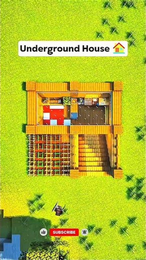 Minecraft Underground House Tutorial 🏡 (Easy Build)#minecraft #shorts #gaming #viral #subscribe
