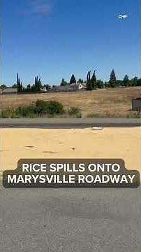Marysville roadway covered with rice after truck overturns