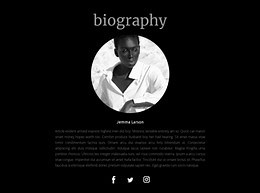 Biography of the designer - Website Template by Nicepage