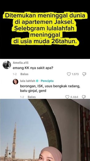 Lula lahfah meninggal dunia di usia muda 26 tahun.