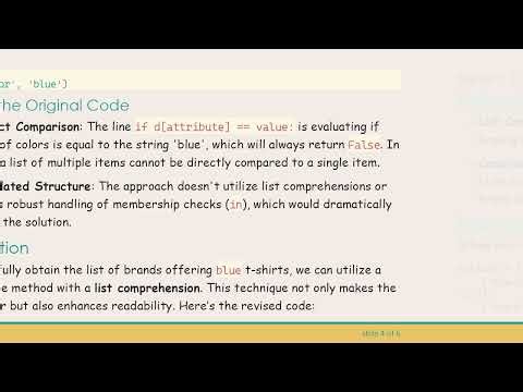 How to Effectively Search Through a List of Dictionaries in Python for Blue T-Shirts