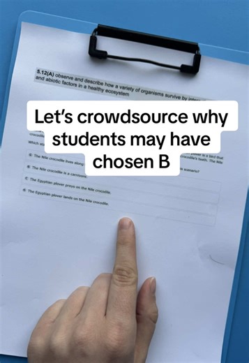 We are looking at a question about ecosystems that was on the Science STAAR given to 5th graders in 2025.