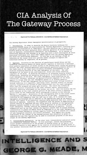 Hypnosis In The Gateway Process - CIA Declassified Report On Gateway Experience® #hemisync