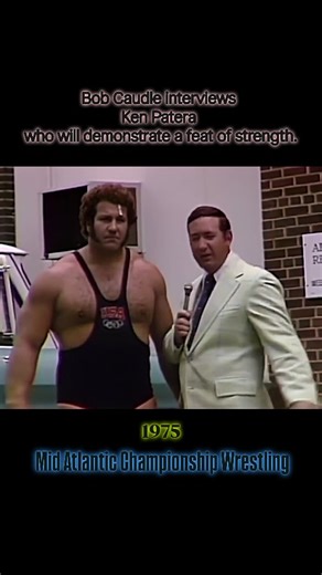 Pro Wrestling's Territory Era on Instagram: "Bob Caudle interviews Ken Patera who will demonstrate a feat of strength from Mid Atlantic Championship Wrestling in 1975. #bobcaudle #kenpatera #lesthatcher #1975 #midatlanticchampionshipwrestling"