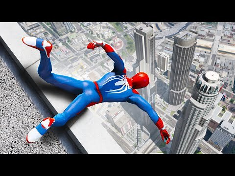 GTA 5 Spiderman Crazy Jumps & Fails (Spider-man Gameplay) Ep 13