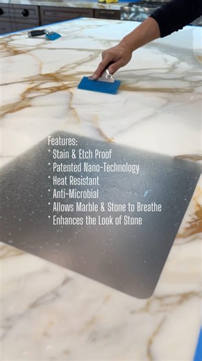 Stoneguard© - World's First & Only Patented Marble Protection Film (Calacatta)