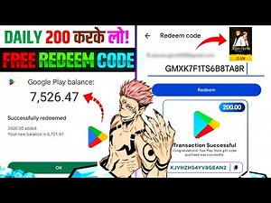 FREE REDEEM CODES INSTANT 🤩 | 200 REDEEM CODE FREE | HOW TO GET GOOGLE PLAY STORE REDEEM CODES FREE