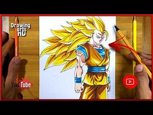 How to draw Goku ssj3 Step by Step